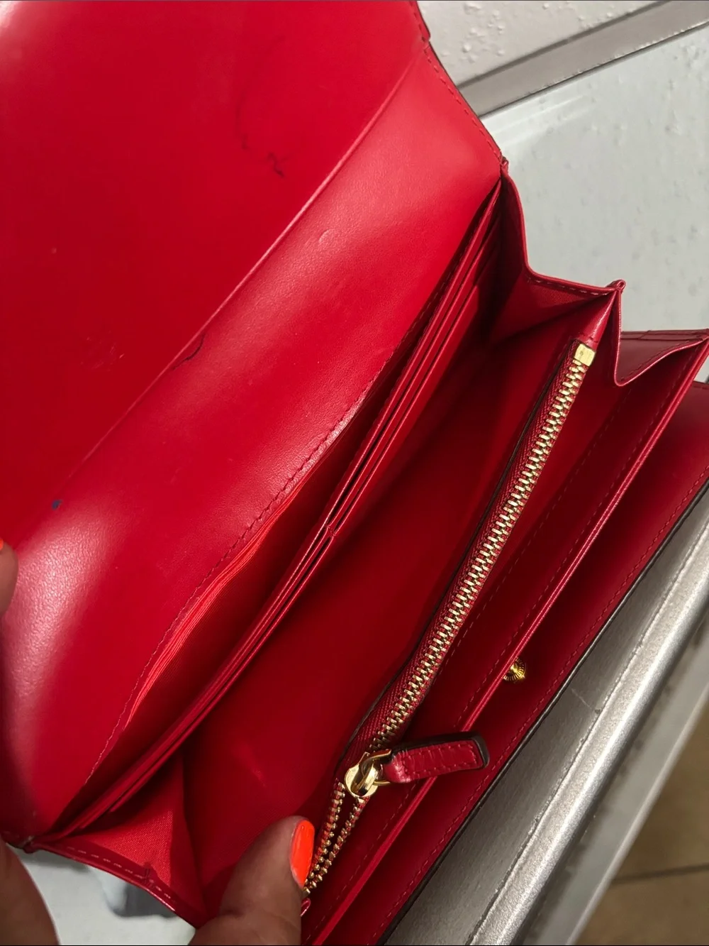 MCM Cognac Visetos Folded Logo Wallet - Picture 3 of 8